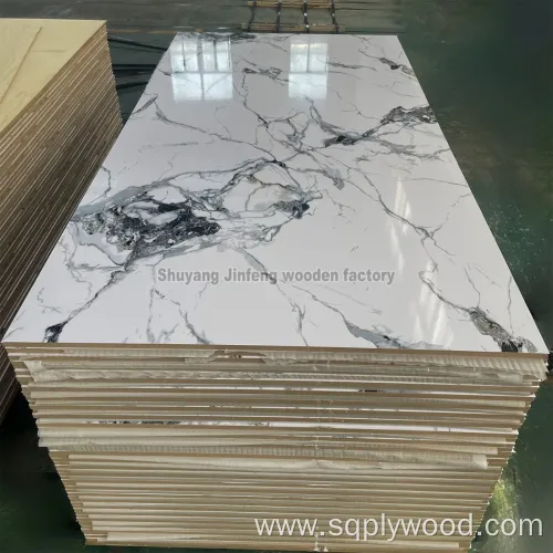 High Gloss Pet Coated Melamine MDF Marble Color UV Sheet